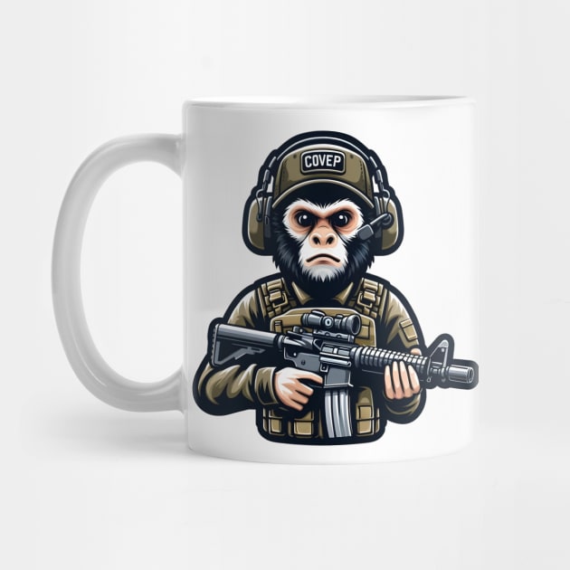 Tactical Monkey by Rawlifegraphic